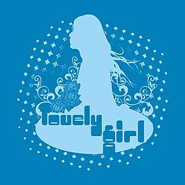 印花矢量圖 T恤圖案 圖文結(jié)合 人物 女孩 免費(fèi)素材