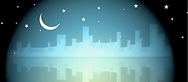 夜景的天際線