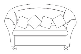 沙發(fā)的形狀矢量插畫(huà)