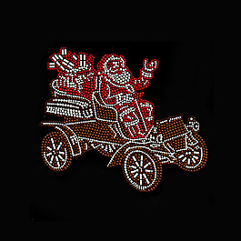 燙鉆 節(jié)日元素 圣誕節(jié) 圣誕老人 馬車 免費(fèi)素材