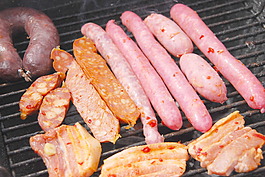 烤新鮮的肉好吃的飯