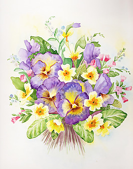 位圖 植物 寫意花卉 花朵 免費素材