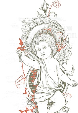 垃圾矢量T恤設(shè)計與天使