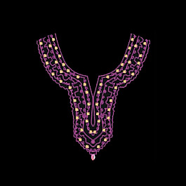 繡花 燙鉆 領(lǐng)邊 抽象花紋 免費(fèi)素材