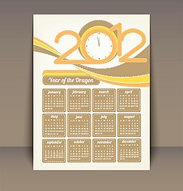2012復(fù)古的日歷