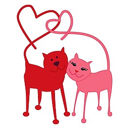 印花矢量圖 T恤圖案 動物 貓 色彩 免費素材