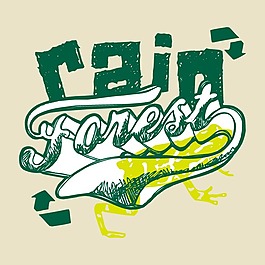 印花矢量圖 T恤圖案 純文字 英文 色彩綠色 免費(fèi)素材