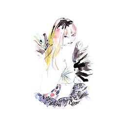 位圖 插畫 時尚插畫 人物插畫 藝術(shù)效果 免費素材