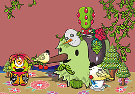 位圖 插畫 時尚插畫 卡通插畫 藝術效果 免費素材