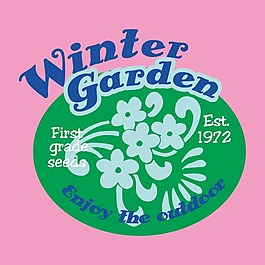 印花矢量圖 T恤圖案 圖文結(jié)合 植物 花朵 免費素材