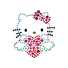 燙鉆 卡通形象 Hello Kitty 心形 免費(fèi)素材