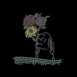 燙鉆 動(dòng)物 兔子 植物 花朵 免費(fèi)素材