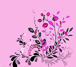 摘要花卉背景矢量插畫
