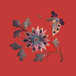 繡花 刺繡 中國風(fēng) 植物 花朵 免費(fèi)素材