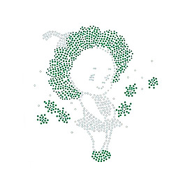 燙鉆 人物 女孩 植物 花朵 免費(fèi)素材