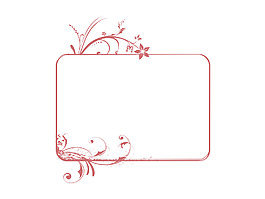 美丽的棕色的花卉帧插图