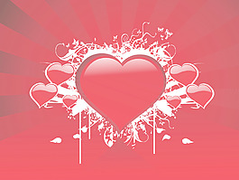 摘要紅色的情人節背景