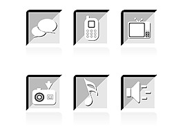 光澤圖標矢量集