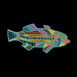 繡花 動(dòng)物 魚 免費(fèi)素材