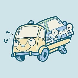 印花矢量圖 T恤圖案 圖文結(jié)合 汽車(chē) 色彩 免費(fèi)素材