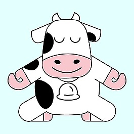 印花矢量圖 T恤圖案 卡通形象 卡通動(dòng)物 奶牛 免費(fèi)素材