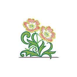 繡花 植物 花朵 免費素材