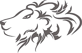 與獅子頭部落矢量元素