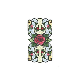繡花 彩色玻璃 植物 花朵 免費(fèi)素材