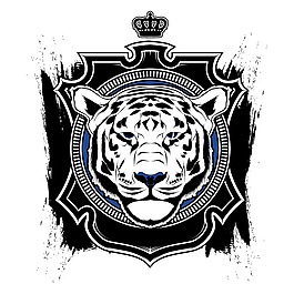 印花矢量圖 T恤圖案 動(dòng)物 老虎 色彩 免費(fèi)素材