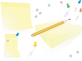 辦公室的筆記矢量插畫