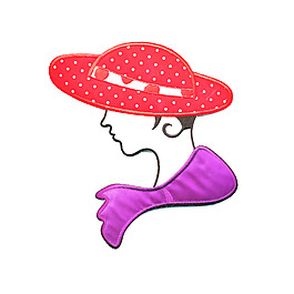 貼布 人物 女人 生活元素 帽子 免費(fèi)素材