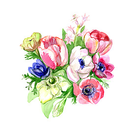 位圖 植物 寫意花卉 花朵 免費(fèi)素材