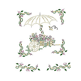 燙鉆 花紋 植物花紋 花園 免費素材