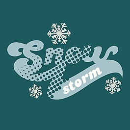 印花矢量图 T恤图案 图文结合 生活元素 雪花 免费素材