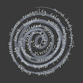 印花矢量圖 T恤圖案 圖文結(jié)合 螺旋形 文字 免費素材