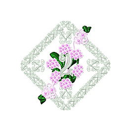 繡花 花邊 植物 花朵 免費素材