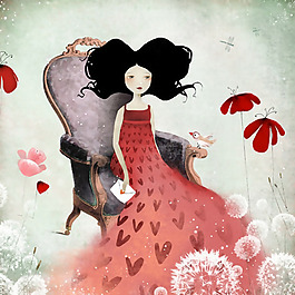 位圖 插畫 時尚插畫 插畫師 Anne-julie 免費素材