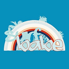 印花矢量圖 T恤圖案 圖文結(jié)合 生活元素 彩虹 免費素材