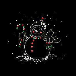 燙鉆 雪人 雪花 免費(fèi)素材