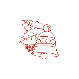 繡花 節(jié)日元素 圣誕節(jié) 鈴鐺 藝術效果 免費素材