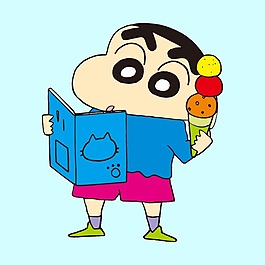 印花矢量圖 可愛卡通 卡通形象 蠟筆小新 生活元素 免費素材