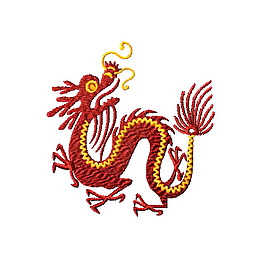 绣花 动物 十二生肖 龙 免费素材