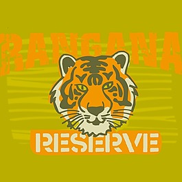印花矢量圖 T恤圖案 圖文結合 動物 老虎 免費素材