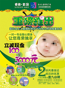 兒童攝影宣傳單