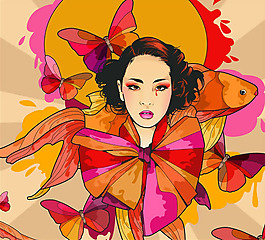 位圖 插畫 時尚插畫 人物插畫 插畫師 免費素材