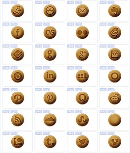 烤漆風(fēng)格社交媒體圖標(biāo)