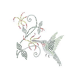 燙鉆 動(dòng)物 蜂鳥 植物 免費(fèi)素材