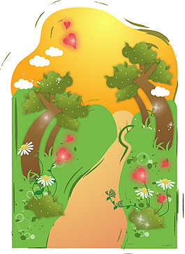 美麗風(fēng)景插畫