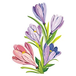 矢量圖 植物 寫意花卉 花朵 野花 免費(fèi)素材