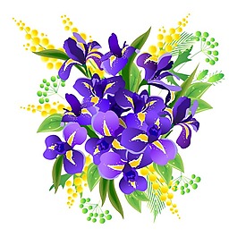 矢量圖 植物 寫意花卉 花朵 蝴蝶蘭 免費(fèi)素材